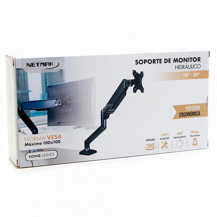 Soporte de Monitor Hidráulico Netmak 10"- 30" Art.NM-ST21